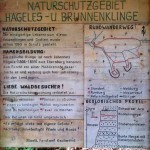 Informationstafel am unteren Ende der Klingen