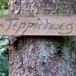 Wegweiser zum Teppichweg ...