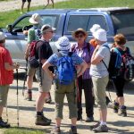 Zweiter Wandertag: Gleich geht's los. Das Geländetaxi mit Gruppe 3 ist schon in Aktion.