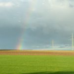 Auf der Rückfahrt überraschte uns ein Stück Regenbogen.