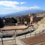 Taormina - griechisches Theater, im Hintergrund der Ätna